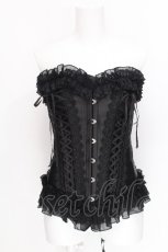 画像1: MR corset / サイド編み上げコルセット  黒 S-26-08-05-012-GO-ZA-HR-ZS (1)