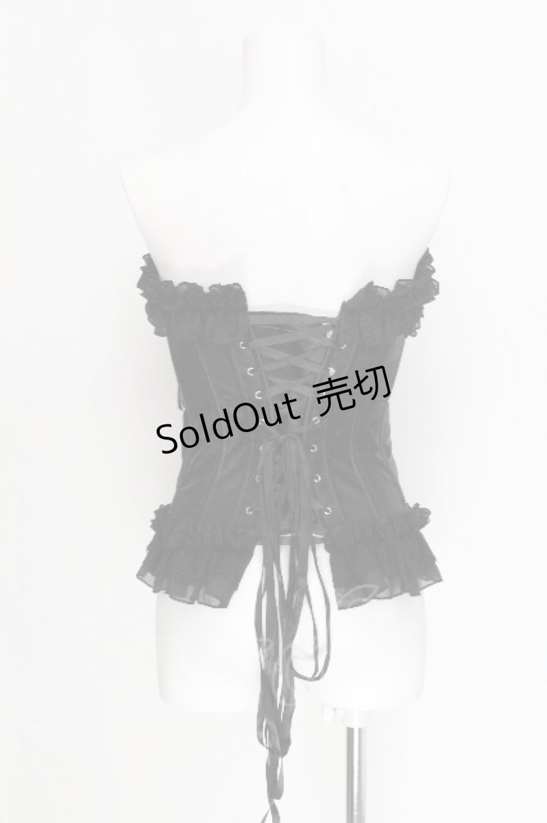 画像2: MR corset / サイド編み上げコルセット  黒 S-26-08-05-012-GO-ZA-HR-ZS (2)