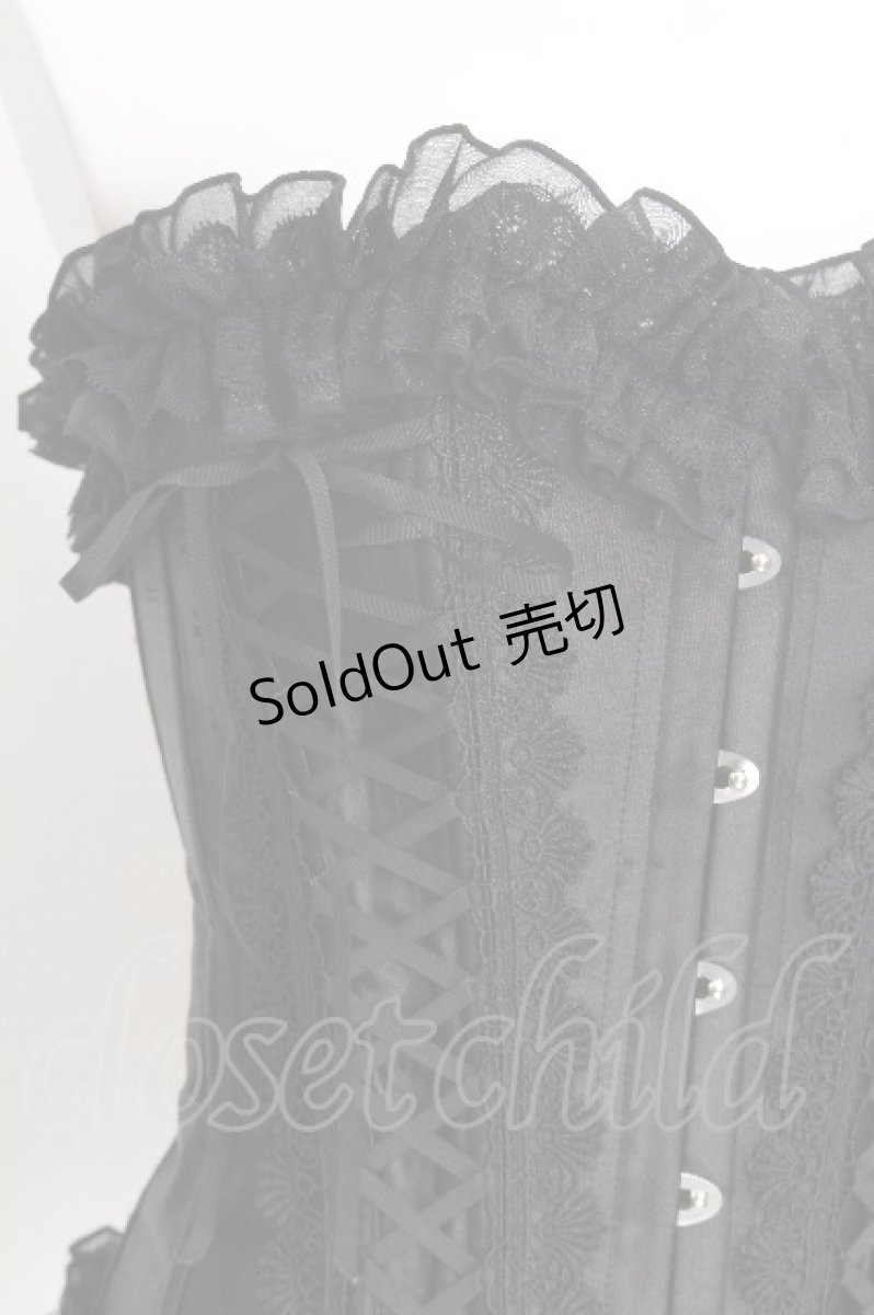 画像3: MR corset / サイド編み上げコルセット  黒 S-26-08-05-012-GO-ZA-HR-ZS (3)
