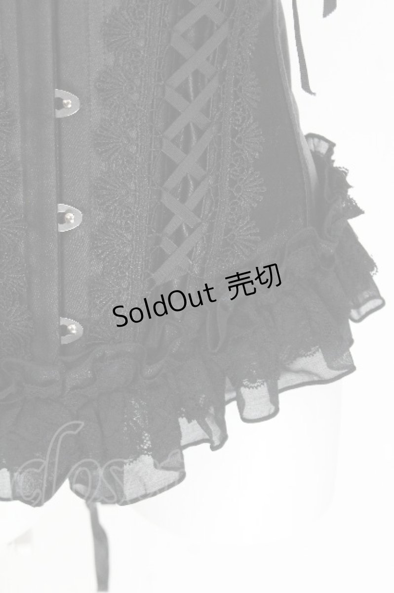 画像4: MR corset / サイド編み上げコルセット  黒 S-26-08-05-012-GO-ZA-HR-ZS (4)