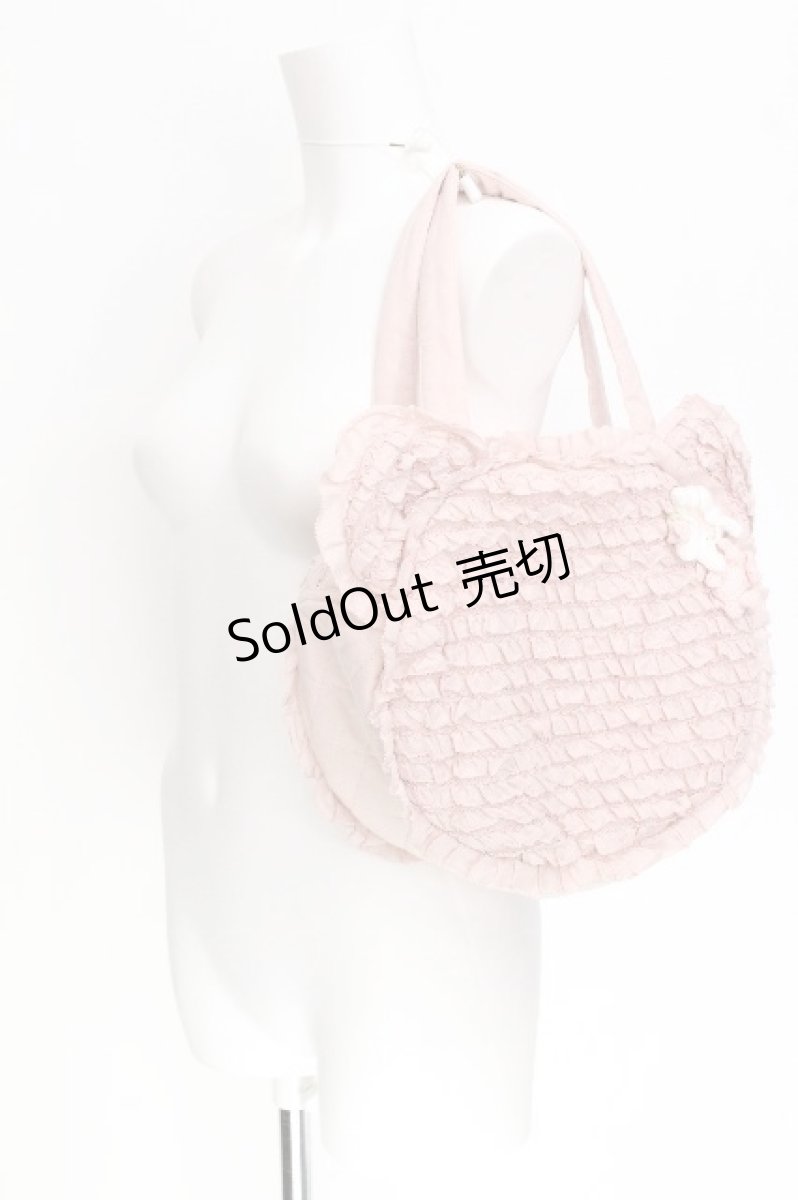 画像4: PINK HOUSE / Teddyシルエットフリルバッグ  ピンク S-26-08-05-002-LO-BG-HR-ZS (4)