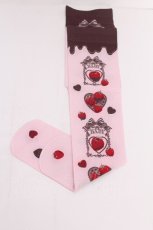 画像1: BABY,THE STARS SHINE BRIGHT / Strawberry Loves Chocolateオーバーニー  ピンク S-26-08-06-004-BA-ZA-AS-ZS (1)