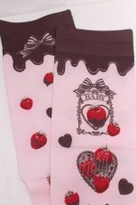 画像2: BABY,THE STARS SHINE BRIGHT / Strawberry Loves Chocolateオーバーニー  ピンク S-26-08-06-004-BA-ZA-AS-ZS (2)