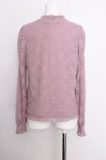 画像3: axes femme / 巻きバラ装飾総レースプルオーバー  ピンク S-26-08-06-033-AX-TO-HR-ZS (3)