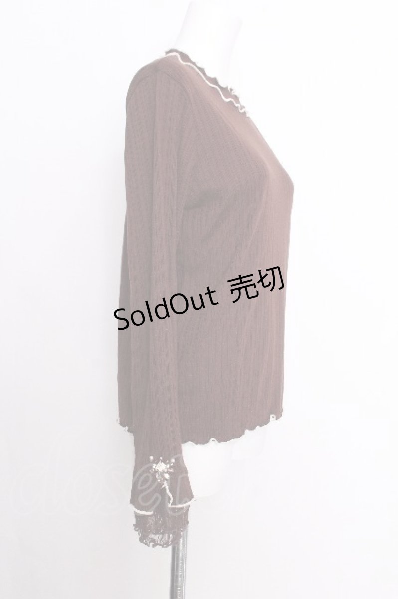 画像2: axes femme / ラメチュールメロープルオーバー  ブラウン S-26-08-06-034-AX-TO-HR-ZS (2)