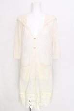 画像1: axes femme / フード付裾レースロングカーディガン  キナリ S-26-08-06-1004-AX-TO-HR-ZS (1)