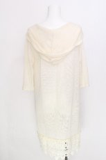 画像2: axes femme / フード付裾レースロングカーディガン  キナリ S-26-08-06-1004-AX-TO-HR-ZS (2)