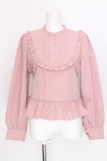 画像1: FLC / 皆方由衣コラボペプラムブラウス L ピンク S-26-08-06-1005-LO-BL-HR-ZS (1)