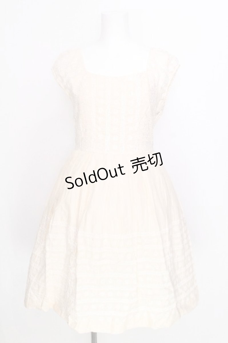 画像1: Jane Marple / ドット刺繍ワンピース  オフ S-26-08-06-1016-JM-OP-AS-ZS (1)