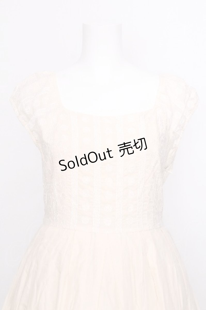 画像3: Jane Marple / ドット刺繍ワンピース  オフ S-26-08-06-1016-JM-OP-AS-ZS (3)