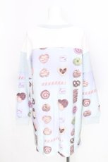 画像2: MILK //COOKIE GIRLトレーナーワンピース  サックス S-26-08-06-1017-ML-OP-AS-ZS (2)