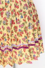 画像3: Jane Marple Dans Le Salon / Flowers of Jouy double accordion skirt  イエロー S-26-08-06-1022-JM-SK-HR-ZS (3)