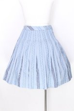画像2: Jane Marple / Ribbon jacquard stripe 2Faceスカート  ブルーグレイ S-26-08-06-1024-JM-SK-HR-ZS (2)
