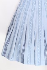画像3: Jane Marple / Ribbon jacquard stripe 2Faceスカート  ブルーグレイ S-26-08-06-1024-JM-SK-HR-ZS (3)