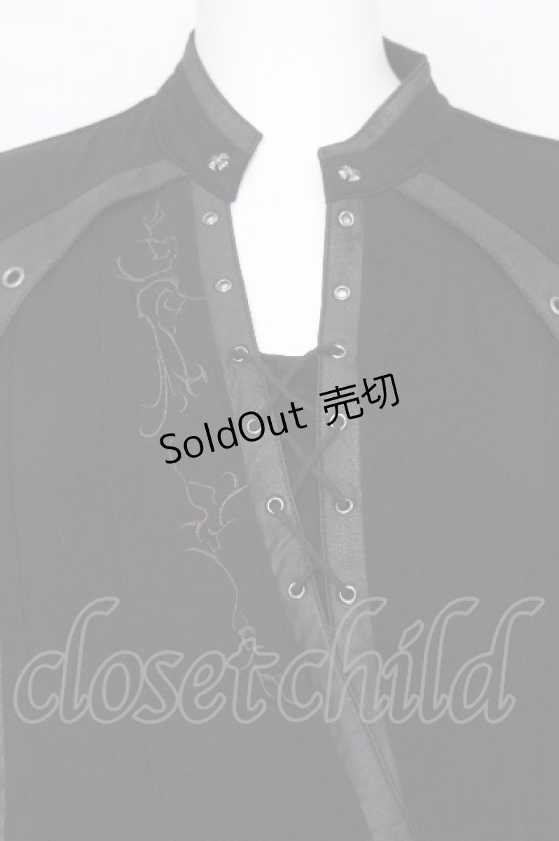 画像4: Ozz Croce / レースアップカットワンピース  黒 S-26-08-06-048-OO-OP-HR-ZS (4)
