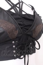 画像4: Rozen Kavalier / 羽根刺繍ブラトップ  黒 S-26-08-06-022-OO-TO-HR-ZS (4)