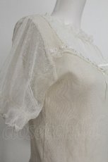 画像4: axes femme / ドットチュール半袖プルオーバー  オフ S-26-08-06-024-AX-TO-AS-ZS (4)