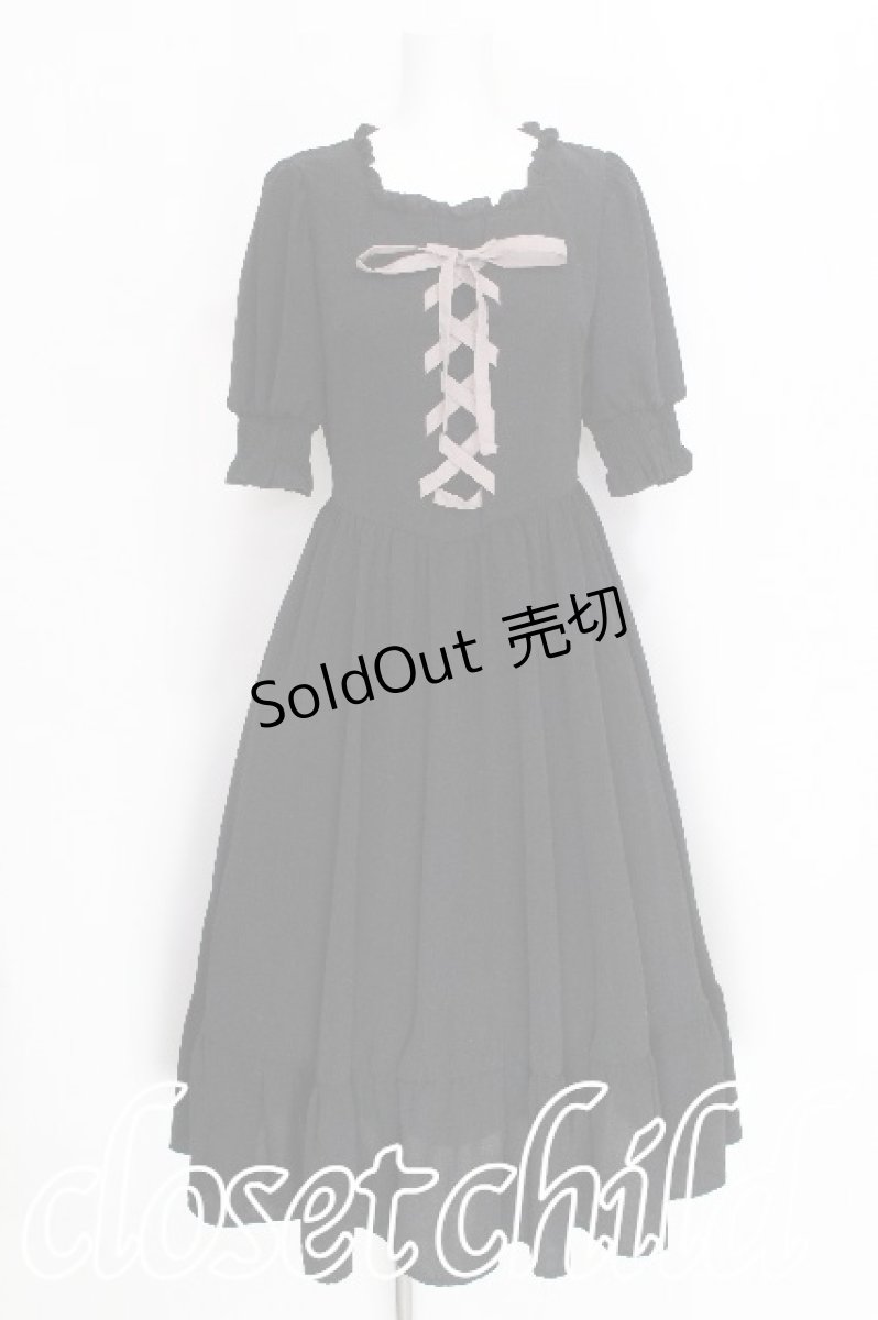 画像1: m petit by misako / AMレースアップワンピース S 黒 S-26-08-08-032-LO-OP-HR-ZS (1)