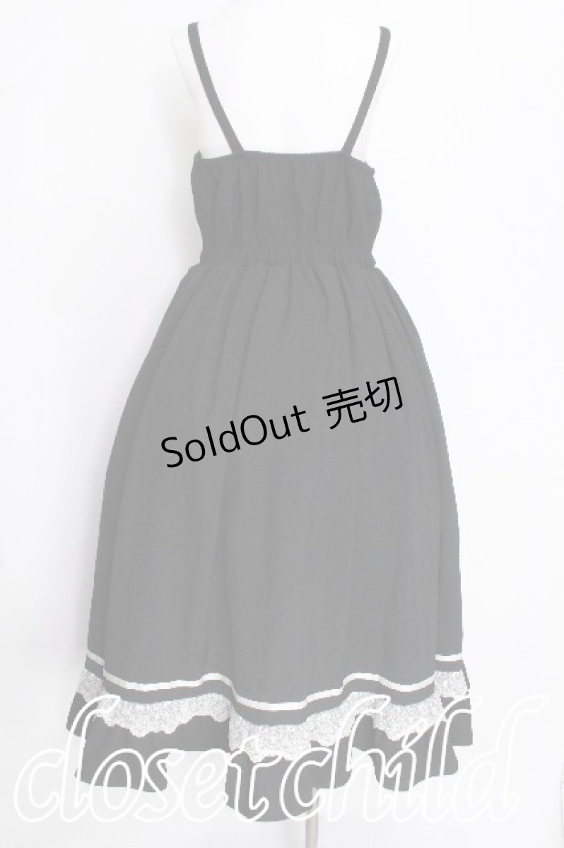 画像2: axes femme POETIQUE / フリルデザインキャミワンピース  黒 S-26-08-08-034-AX-OP-HR-ZS (2)