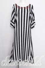 画像1: PUNK / ボーダーカットワンピース  黒ｘ白 S-26-08-08-037-PU-TO-HR-ZS (1)