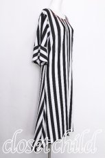 画像2: PUNK / ボーダーカットワンピース  黒ｘ白 S-26-08-08-037-PU-TO-HR-ZS (2)