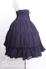 画像2: ATELIER PIERROT / シャーリングコルセットスカート  紺 S-26-08-08-049-EL-SK-HR-ZS (2)