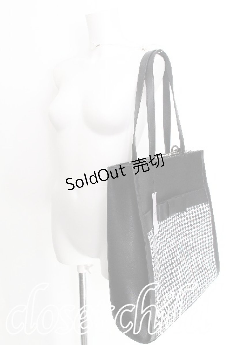 画像3: pium / フロントリボンマルチトートバッグ  黒 S-26-08-08-013-LO-BG-HR-ZS (3)