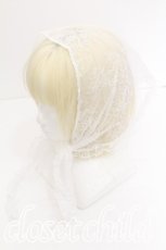 画像1: axes femme / スパングルレースバブーシュカ  白 S-26-08-08-003-AX-AC-HR-ZS (1)