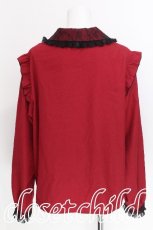 画像2: DearMyLove / レース襟ブラウス 5L 赤 S-26-08-08-020-LO-BL-HR-ZS (2)