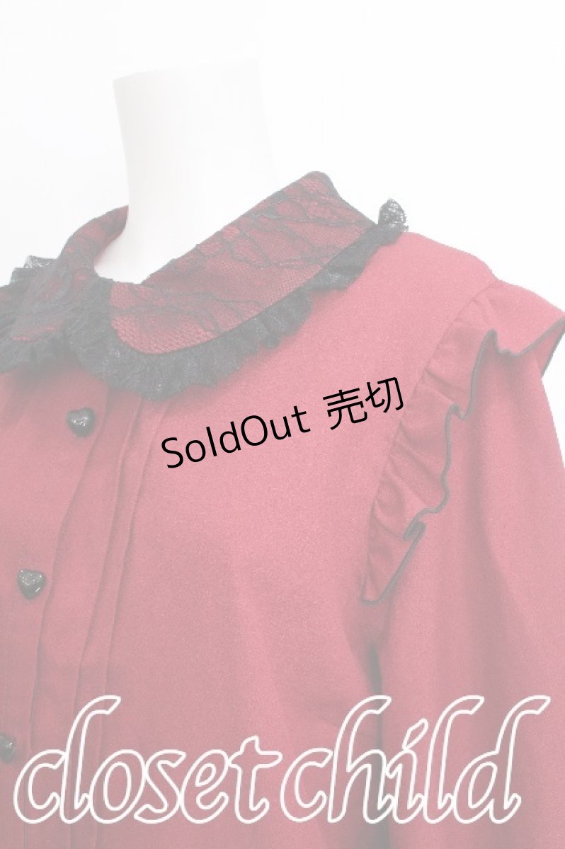画像3: DearMyLove / レース襟ブラウス 5L 赤 S-26-08-08-020-LO-BL-HR-ZS (3)
