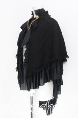 画像3: MARBLE / チェーン飾り付き貴族風後長マント  黒 S-26-08-08-026-GO-CO-AS-ZS (3)
