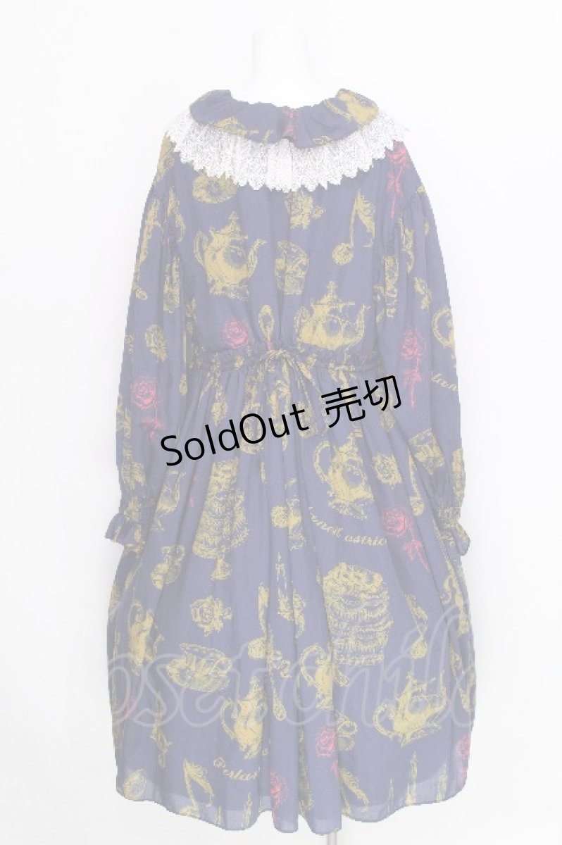 画像2: Perla nell' ostrica / Little banquet one-piece  紺 S-26-08-09-027-LO-OP-AS-ZS (2)