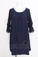 画像1: axes femme / バックシャンチュニック  紺 S-26-08-09-028-AX-BL-AS-ZS (1)