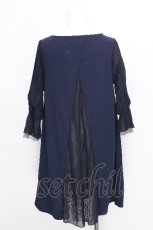 画像2: axes femme / バックシャンチュニック  紺 S-26-08-09-028-AX-BL-AS-ZS (2)