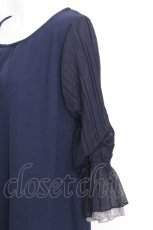 画像3: axes femme / バックシャンチュニック  紺 S-26-08-09-028-AX-BL-AS-ZS (3)
