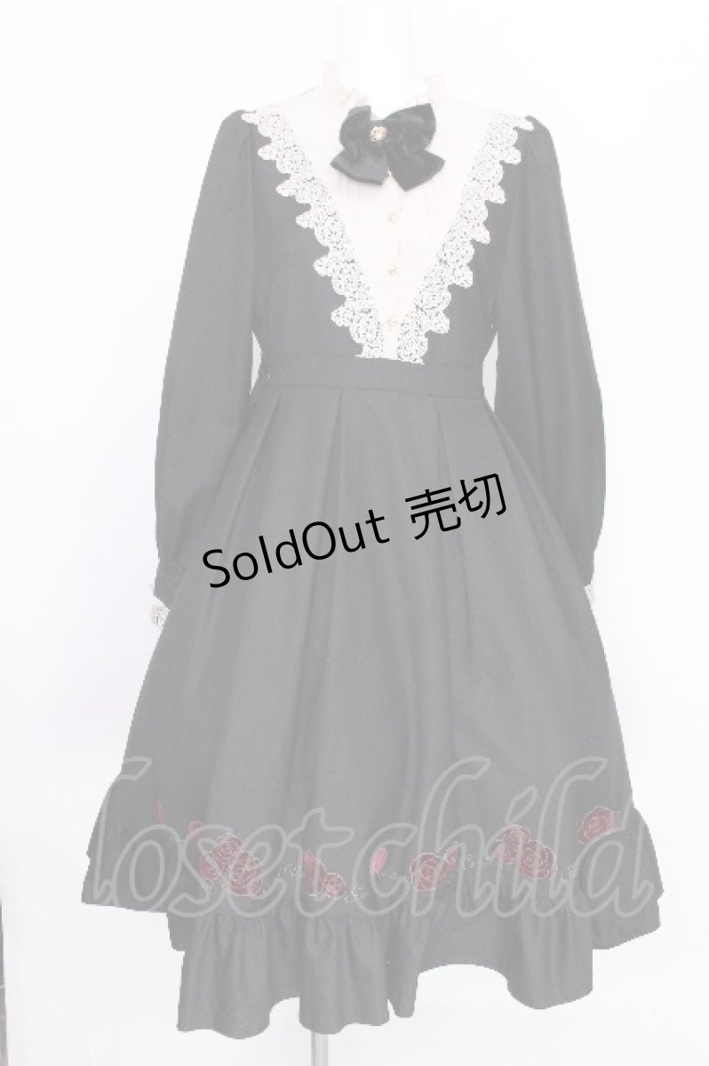 画像1: Amavel / Secret Rose Gardenワンピース  黒 S-26-08-09-035-CA-OP-AS-ZS (1)