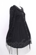 画像3: Jamie エーエヌケー / パール付きチュールワンピース  黒 S-26-08-09-037-LO-OP-HR-ZS (3)