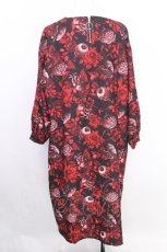 画像2: Drug Honey / 臓器の花園ジップワンピース  黒ｘ赤 S-26-08-09-040-PU-OP-HR-ZS (2)