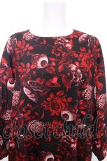 画像4: Drug Honey / 臓器の花園ジップワンピース  黒ｘ赤 S-26-08-09-040-PU-OP-HR-ZS (4)