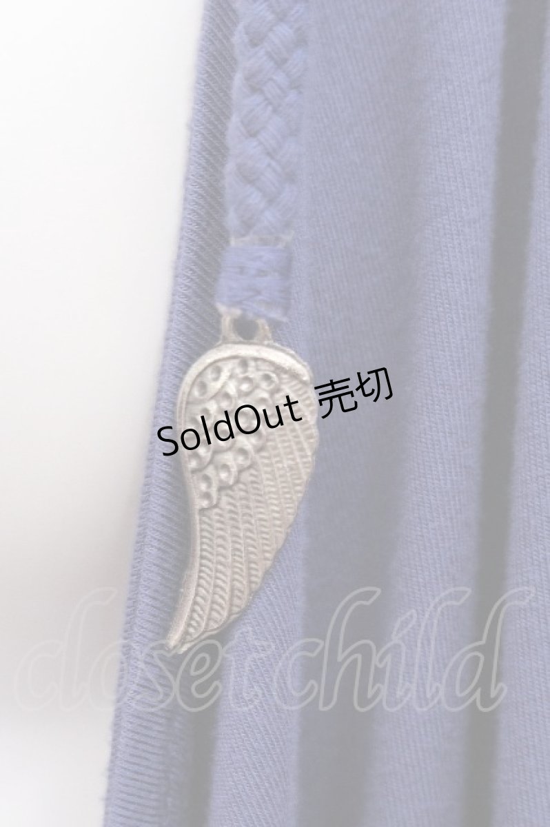 画像4: Rozen Kavalier / クロス風刺繍フードロングカーディガン  青ＸブラウンＸグレー S-26-08-09-043-OO-TO-SA-ZS (4)