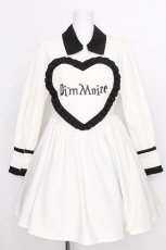 画像1: DimMoire / ハートフリルワンピース  白 S-26-08-09-002-PU-OP-HR-ZS (1)