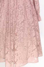 画像4: evelyn / レースリボンロングワンピース  ピンクベージュ S-26-08-09-017-LO-OP-HR-ZS (4)