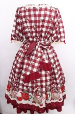 画像2: axes femme kawaii / ベリーズピクニックワンピース  赤 S-26-08-10-028-AX-OP-AS-ZS (2)