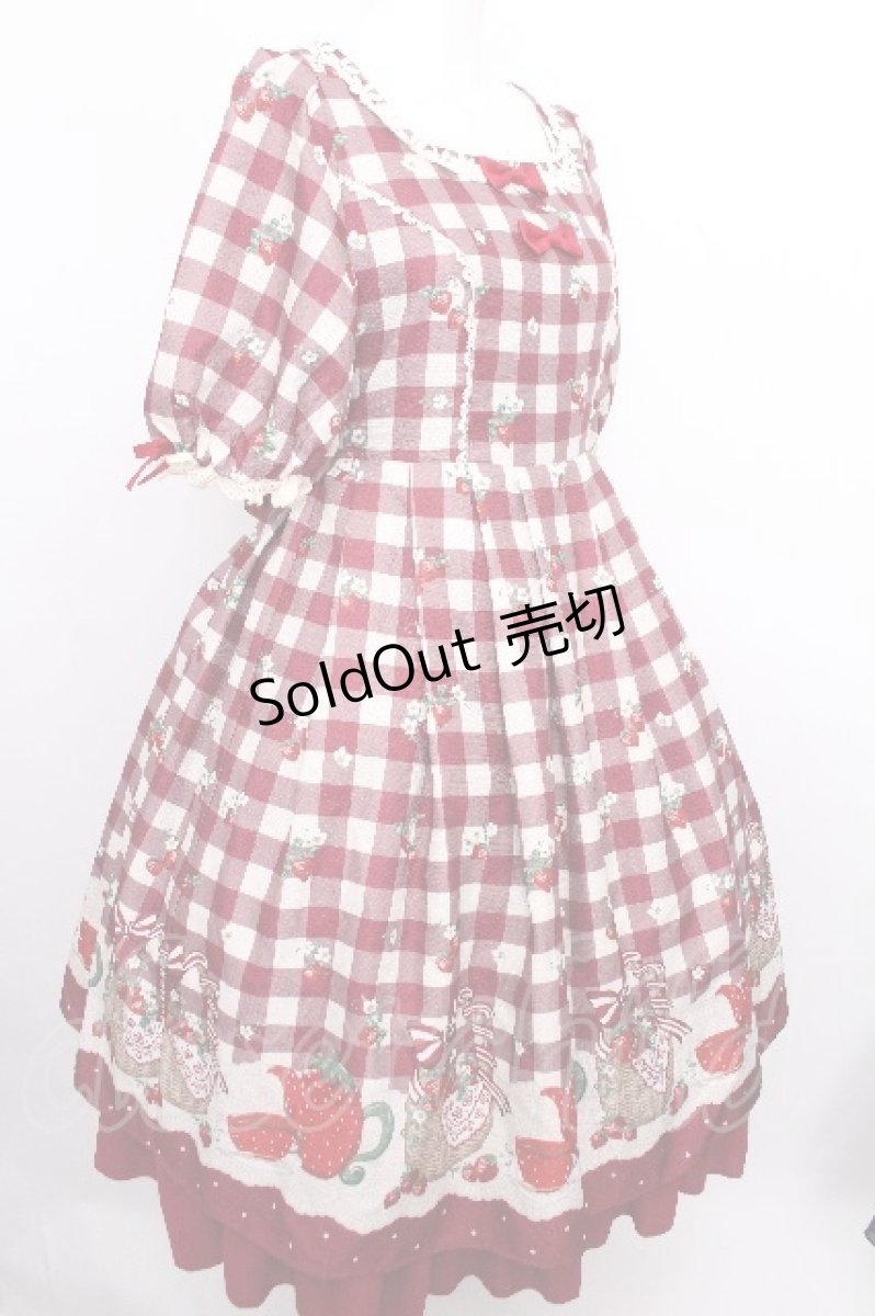 画像3: axes femme kawaii / ベリーズピクニックワンピース  赤 S-26-08-10-028-AX-OP-AS-ZS (3)