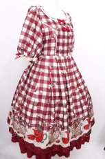 画像3: axes femme kawaii / ベリーズピクニックワンピース  赤 S-26-08-10-028-AX-OP-AS-ZS (3)