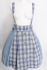 画像1: axes femme POETIQUE / サイドプリーツチェックスカート  サックス S-26-08-10-046-AX-SK-AS-ZS (1)