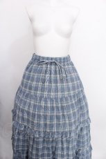 画像1: axes femme / チェックティアードスカート  サックス S-26-08-10-047-AX-SK-HR-ZS (1)