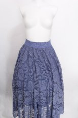 画像1: axes femme / レースサーキュラースカート  ブルー S-26-08-10-048-AX-SK-AS-ZS (1)