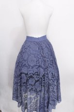 画像2: axes femme / レースサーキュラースカート  ブルー S-26-08-10-048-AX-SK-AS-ZS (2)
