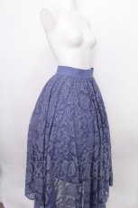 画像3: axes femme / レースサーキュラースカート  ブルー S-26-08-10-048-AX-SK-AS-ZS (3)